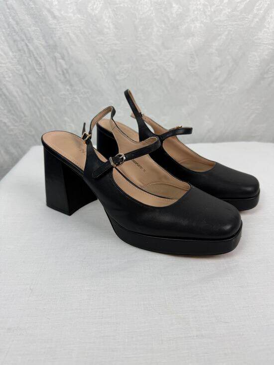 cellenz Shoes - Cellenz Black Mary Jane Platform Pumps Chunky Heel Size 11